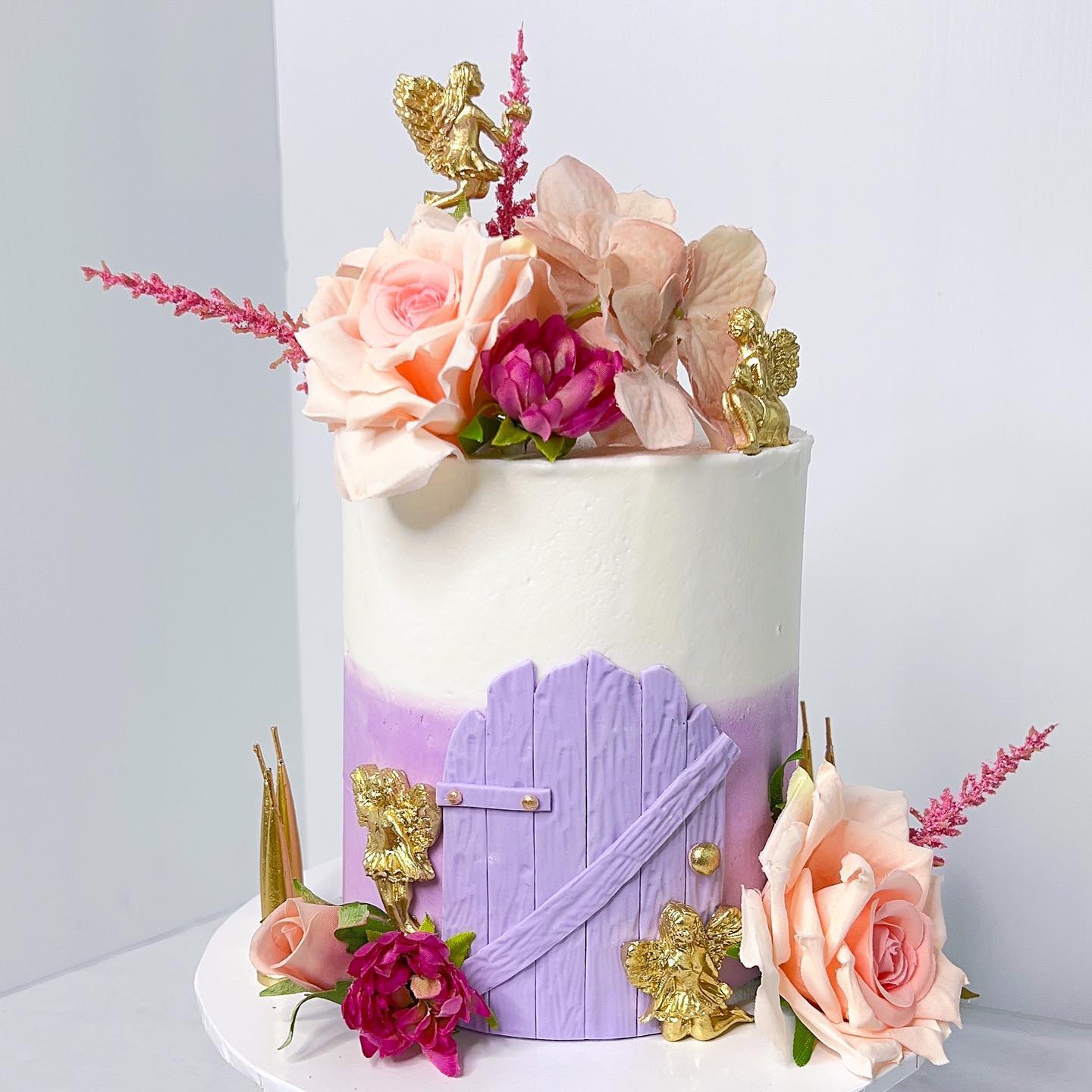 FAIRY BIRTHDAY CAKE | first birthday, pink girl cake tutorial 💗 - YouTube